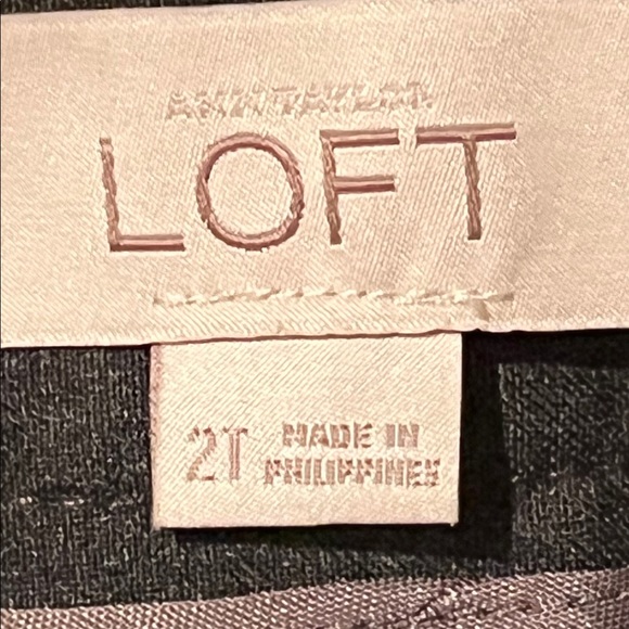 “Gave to Petra” LOFT Gray Skirt, Size 2 Tall - Picture 3 of 3